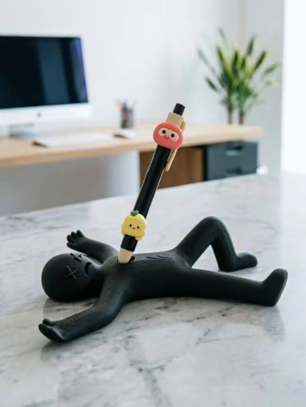 Unique Shadow Silicone Figurine Pen Holder pen not included